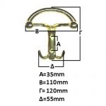 Κρεμάστρα επίπλων τριών θέσεων C657 - Image 2