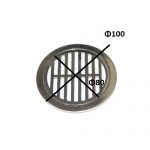 Σχάρα δαπέδου στρόγγυλη Φ100 χρωμέ με πατούρα - Image 2