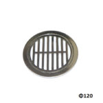 Σχάρα δαπέδου στρόγγυλη Φ120 χρωμέ με πατούρα