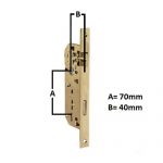 Κλειδαριά καμαρόπορτας AGB 40-70 picollo Ιταλίας - Image 2