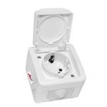 Πρίζα σούκο εξωτερική λευκή IP54 16A Adeleq 13-25501223