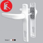 Χερούλια εξώπορτας αλουμινίου με πλάκα ΗΦΑΙΣΤΟΣ Χ-404 - Image 2